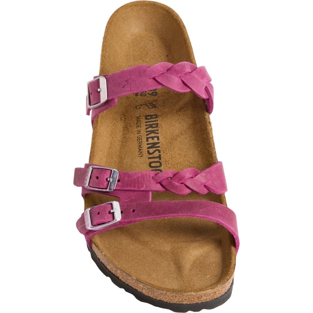 NEW Birkenstock Made in Germany Franca Braid Sandals Leather Festival Fuchsia 06